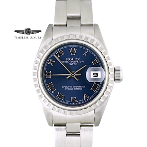 Ladies Rolex Date 79160 Blue roman dial