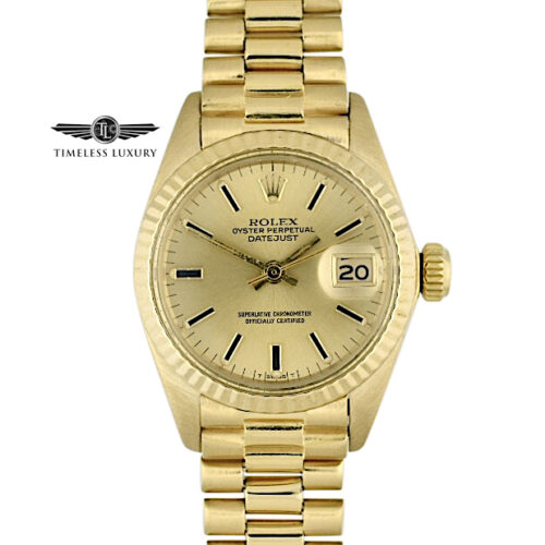 1981 Ladies Rolex President 6917 Champagne Dial