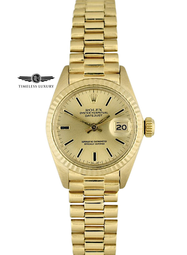 1981 Ladies Rolex President 6917 Champagne Dial