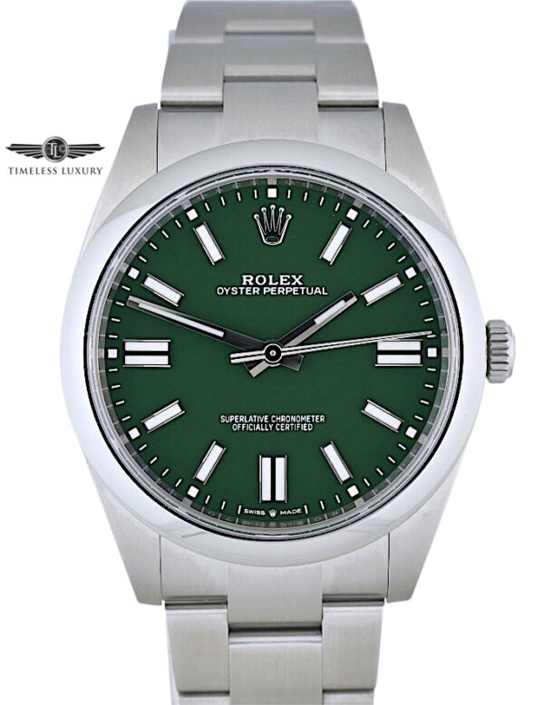 2020 Rolex 124300 Green dial