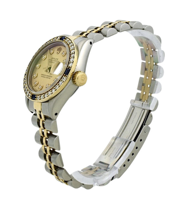 1984 Ladies Rolex Datejust 69173 Diamond & sapphire bezel