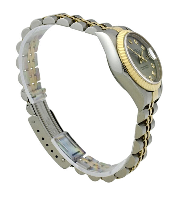 Ladies Rolex Datejust 179173 slate diamond dial