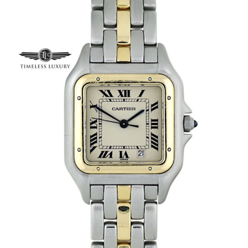 Ladies Cartier Panthere Midsize 27mm steel & gold