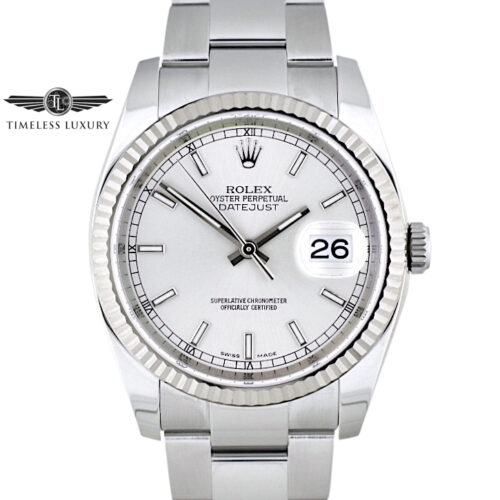 2016 Rolex Datejust 116234 Silver dial 36mm