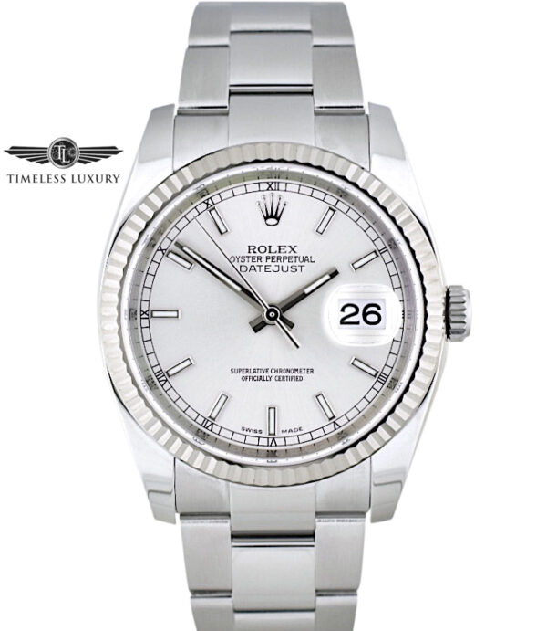 2016 Rolex Datejust 116234 Silver dial 36mm