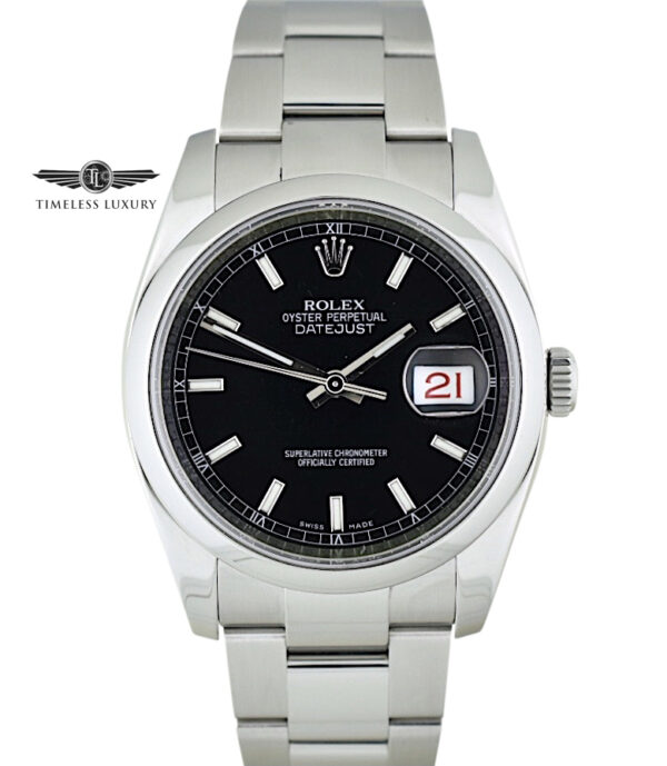 Rolex Datejust 116200 black dial 36mm