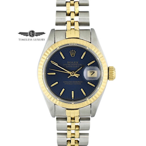 1986 Ladies Rolex Datejust 69173 blue dial