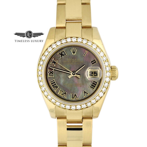 Ladies Rolex Datejust 179168 Tahitian mother of pearl dial