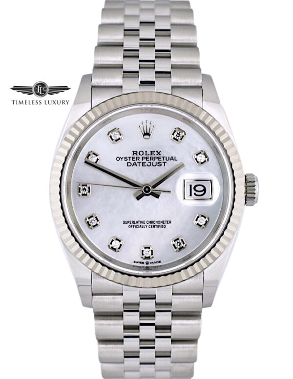 2021 Rolex Datejust 126234 Mother of pearl diamond dial