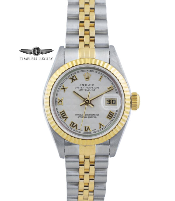 2000 Rolex Datejust 79173 Ivory Pyramid Dial