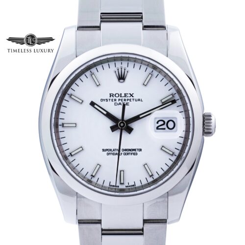 Rolex Date 115200 white dial