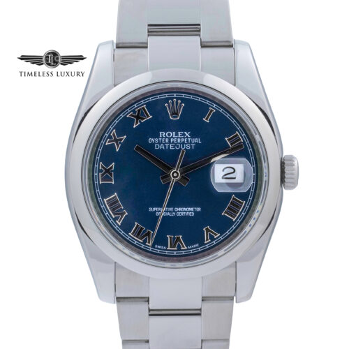 Rolex Datejust 116200 blue roman dial