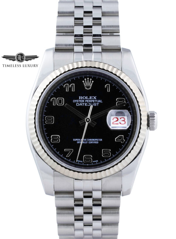 2007 Rolex Datejust 116234 black arabic dial
