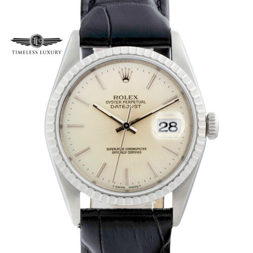 1991 Rolex Datejust 16220 silver dial 36mm