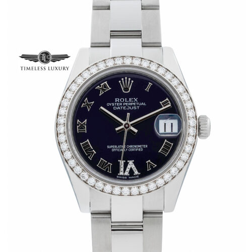 Rolex Datejust 178384 Purple dial diamond bezel