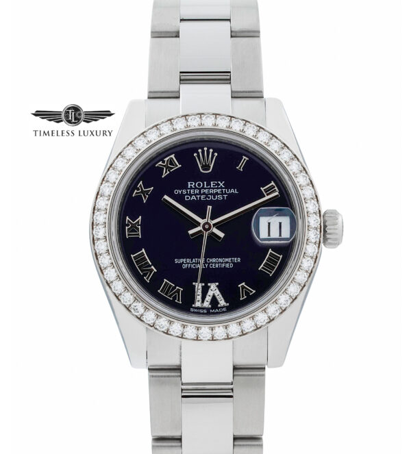 Rolex Datejust 178384 Purple dial diamond bezel