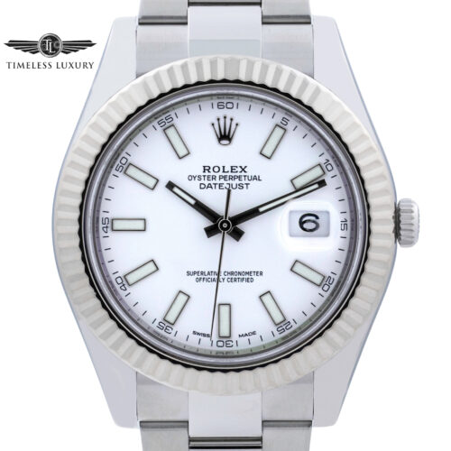 2017 Rolex Datejust 116334 white dial