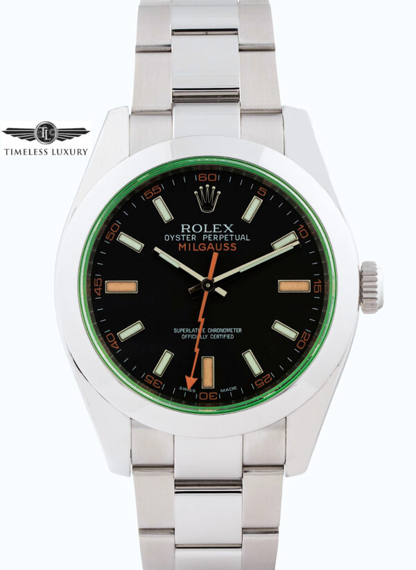 Rolex Milgauss 116400GV Black Dial Green crystal