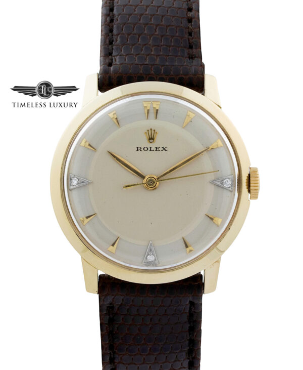 1969 Rolex Cellini Diamond Dial 34mm 14k gold