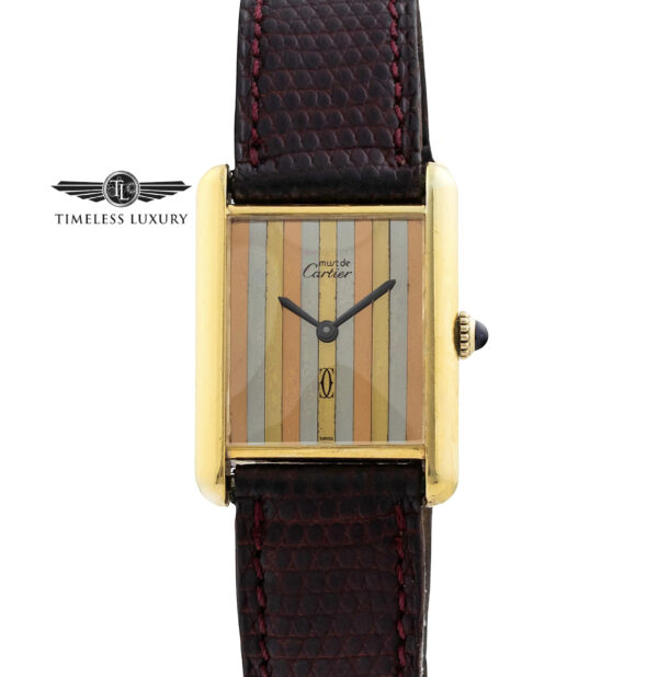 Cartier Tank Vermeil Tri-Color Dial