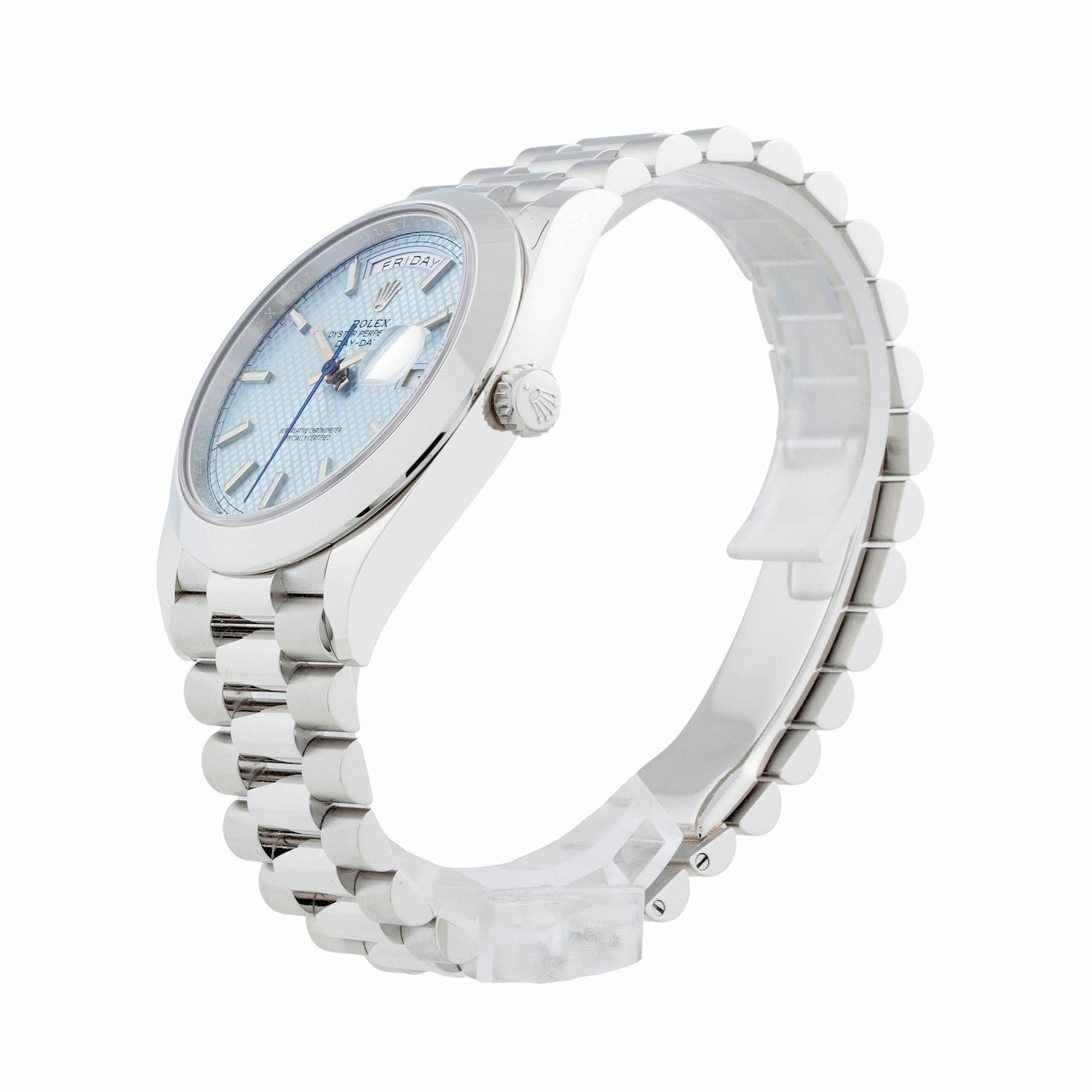 Rolex Day-Date 40 Ice Blue Dial Platinum Men's Watch M228206-0001