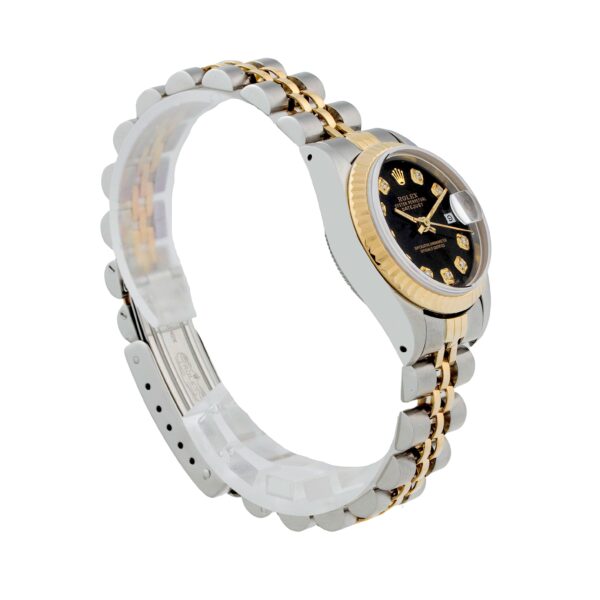 Ladies Rolex Datejust 69173 black diamond dial