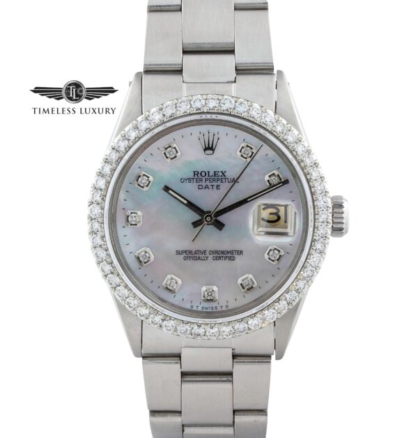 1968 Rolex Date 1501 Diamond bezel