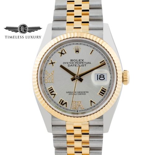 2020 Rolex Datejust 126233 Silver Roman Diamond Dial