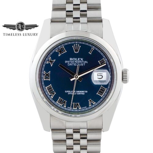 Rolex Datejust 116200 blue dial jubilee band