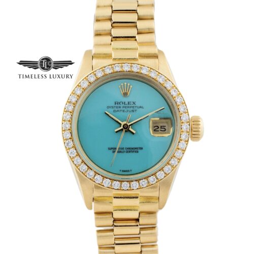 Ladies Rolex 6917 Turquoise Stone Dial