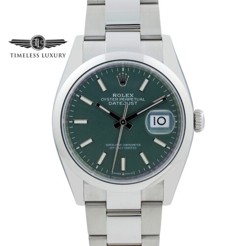 2023 Rolex Datejust 36mm 126200 Mint green dial