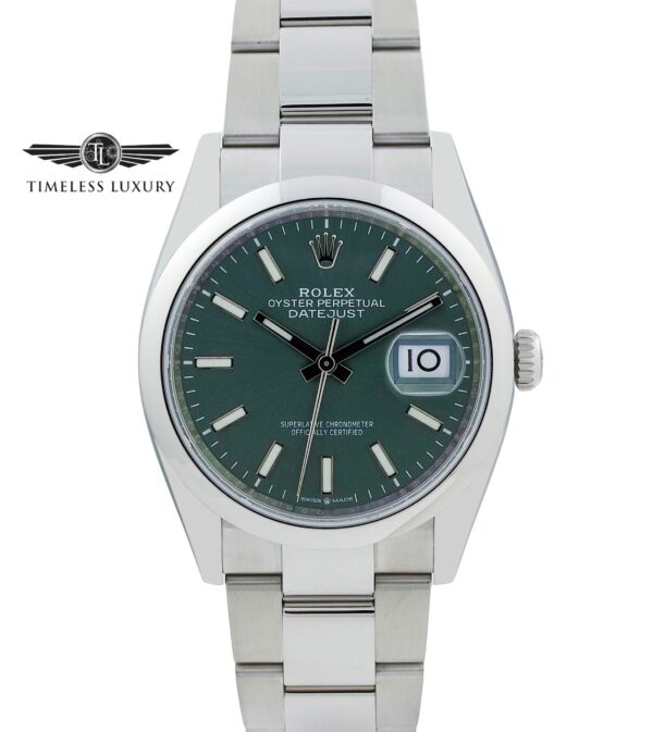 2023 Rolex Datejust 36mm 126200 Mint green dial