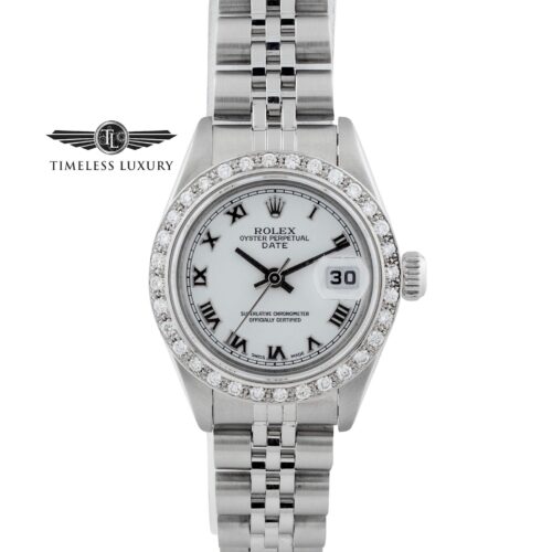 2002 Ladies Rolex Date 79240 white dial