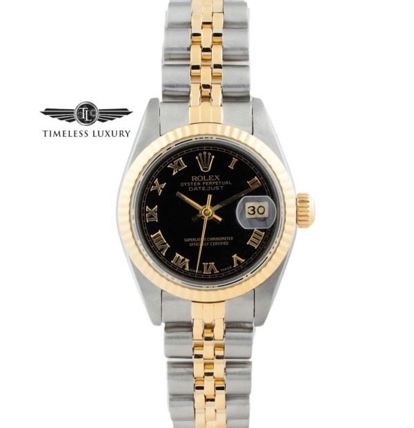 1989 Ladies Rolex Datejust 69173 Black dial