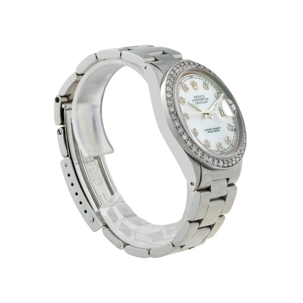 Rolex Datejust 1603 MOP Dial Diamond Bezel Watch