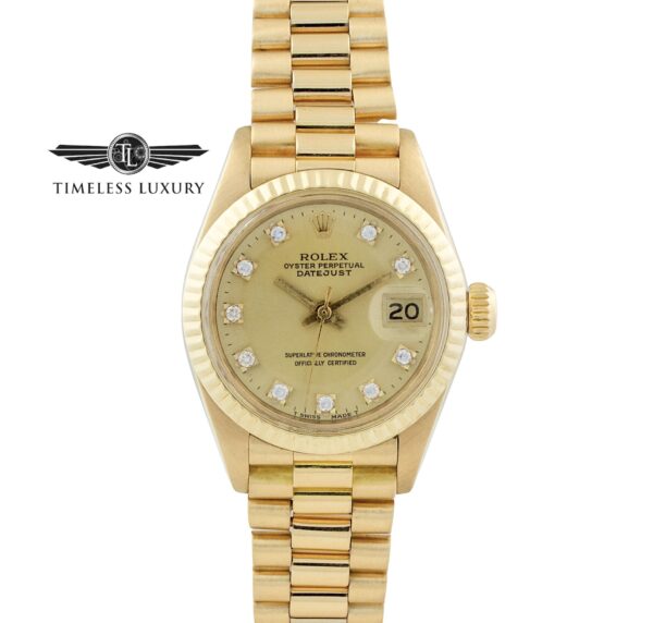 1979 Ladies Rolex President 6917 Diamond Dial