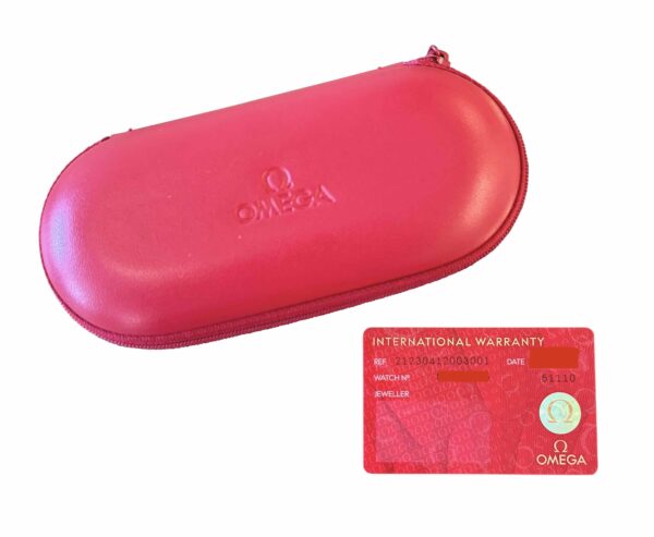 OMEGA 212.30.41.20.03.001 WARRANTY CARD