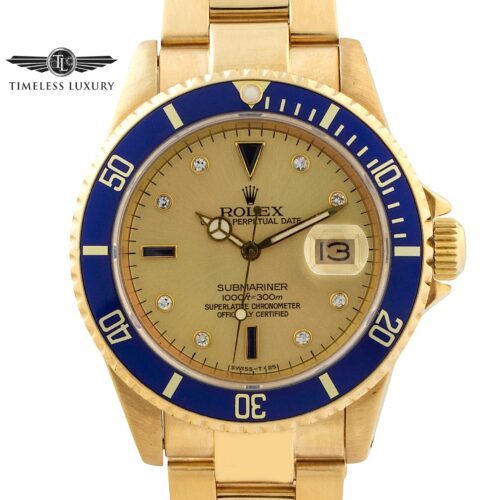 1982 Rolex Submariner 16808 Champagne Serti Dial